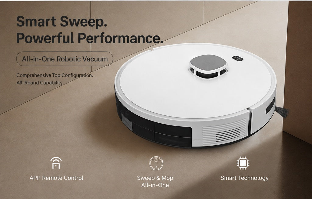 LDS Robot Vacuum & Mop with Smart Mapping All-in-One Cleaning for Hard Floors and Low Pile Carpet