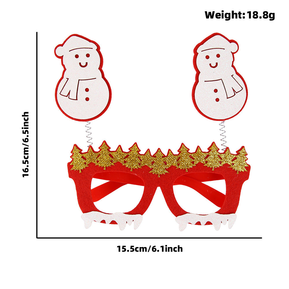 Snowman tree glasses
