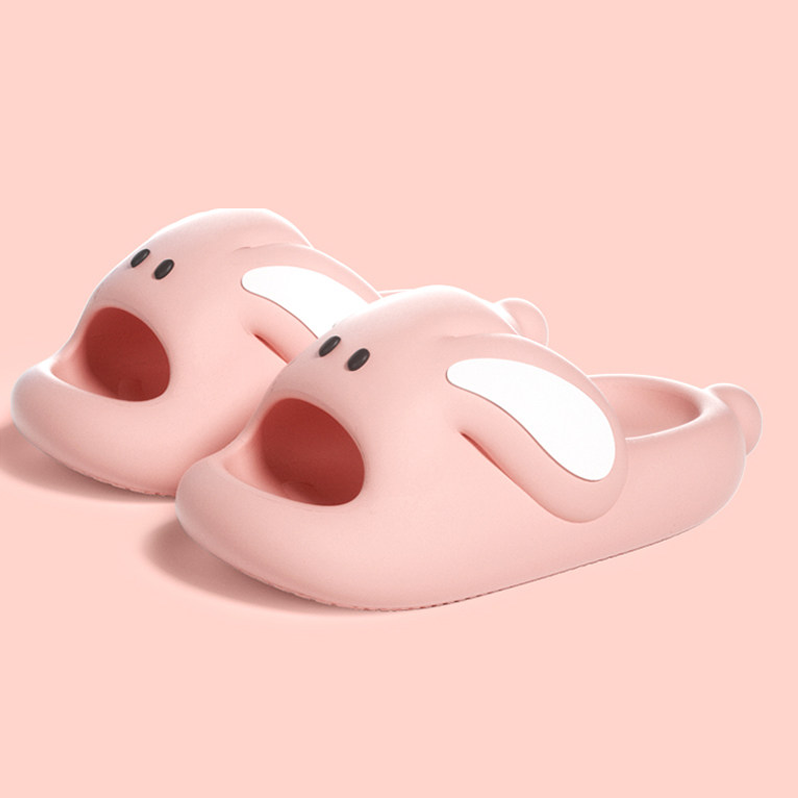 Cute Cartoon Bunny Kids Slides, Soft Non‑Slip Open‑Toe Summer Slippers for Little Girls Boys Indoor Home Wear