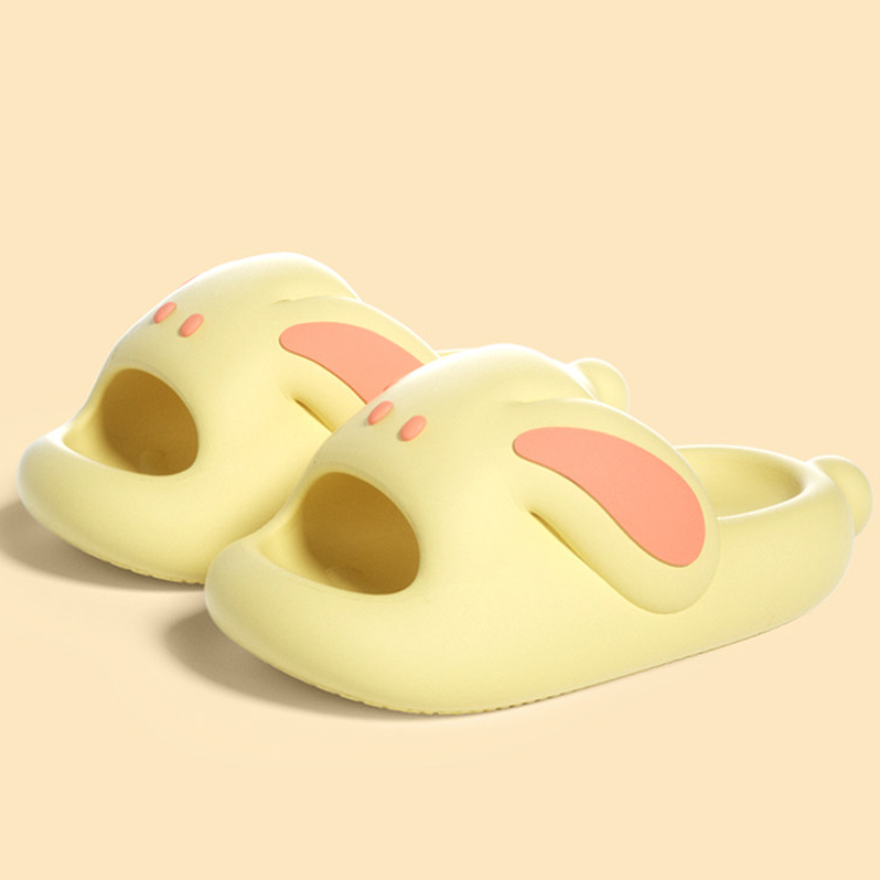 Cute Cartoon Bunny Kids Slides, Soft Non‑Slip Open‑Toe Summer Slippers for Little Girls Boys Indoor Home Wear