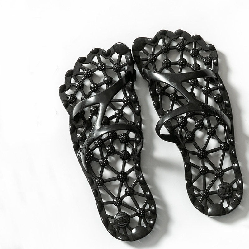 Couple Massage Shower Slides, Hollow Drainage Non‑Slip Soft Sole Bathroom Slippers for Men & Women