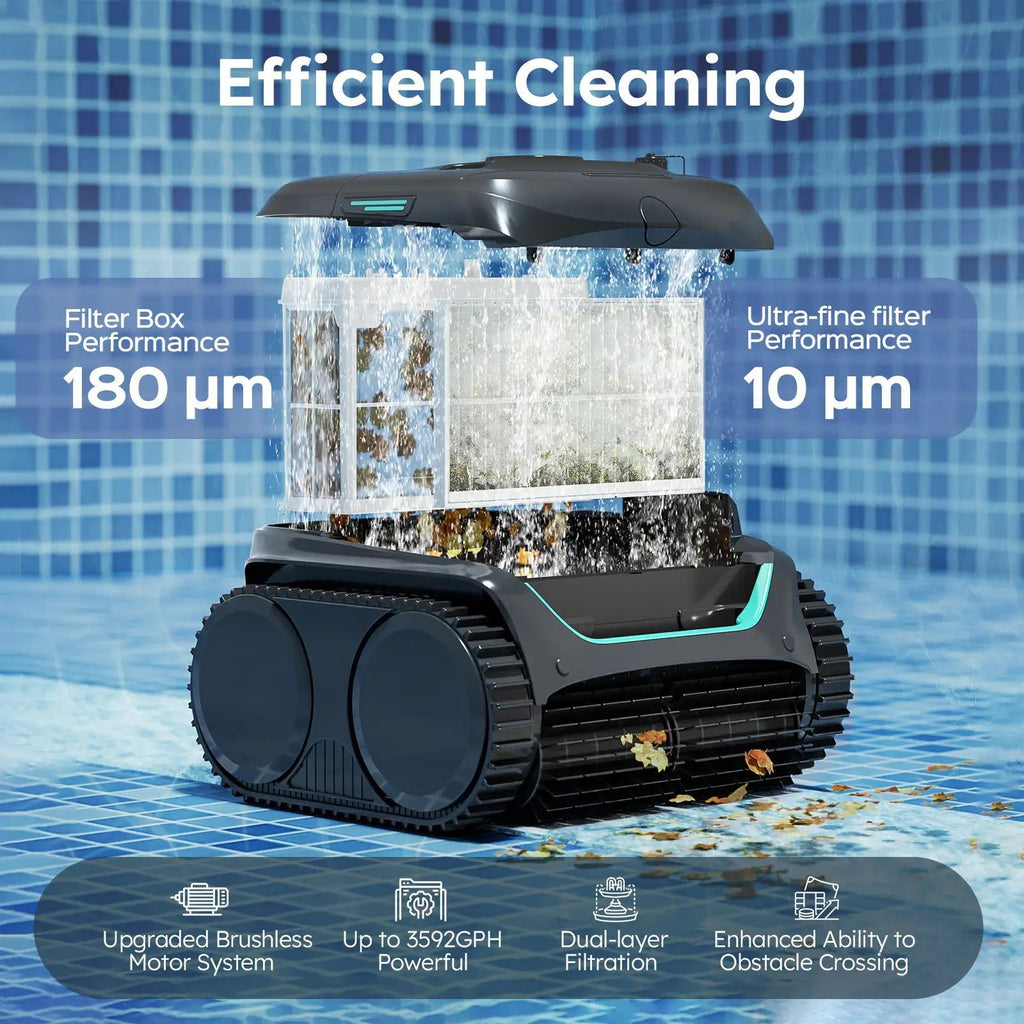 WYBOT C2 Robotic Pool Cleaner for Inground and Above Ground Home Swimming Pools for Daily Home Use