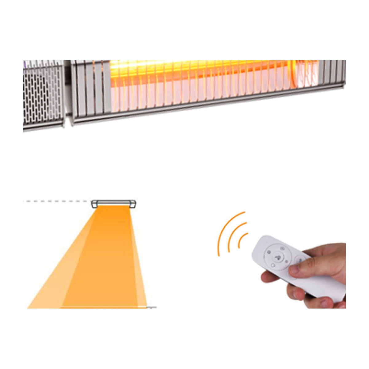 Nordica NHWS-2000 Wall-Mounted Electric Heater for Bedroom Home Office and Living Room