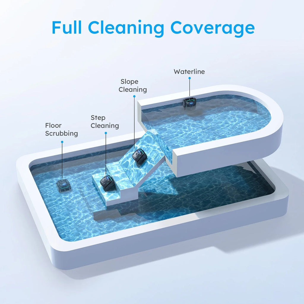 WYBOT C2 Vision Robotic Pool Cleaner Black for Inground and Above Ground Home Swimming Pools