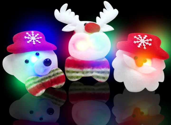 LED Santa Slap Bracelet, Light-Up Christmas Party Favor and Fun Holiday Gift for Kids