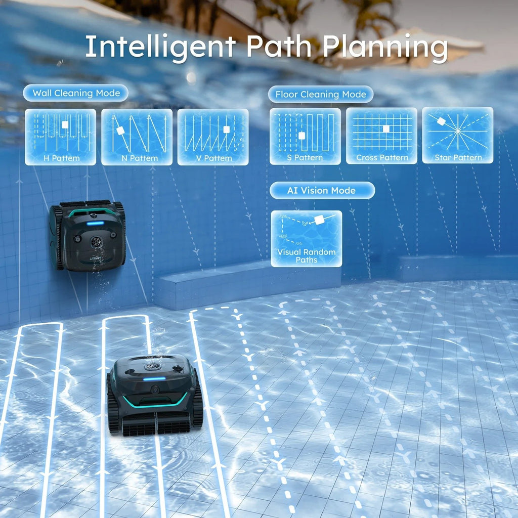 WYBOT C2 Vision Robotic Pool Cleaner Black for Inground and Above Ground Home Swimming Pools