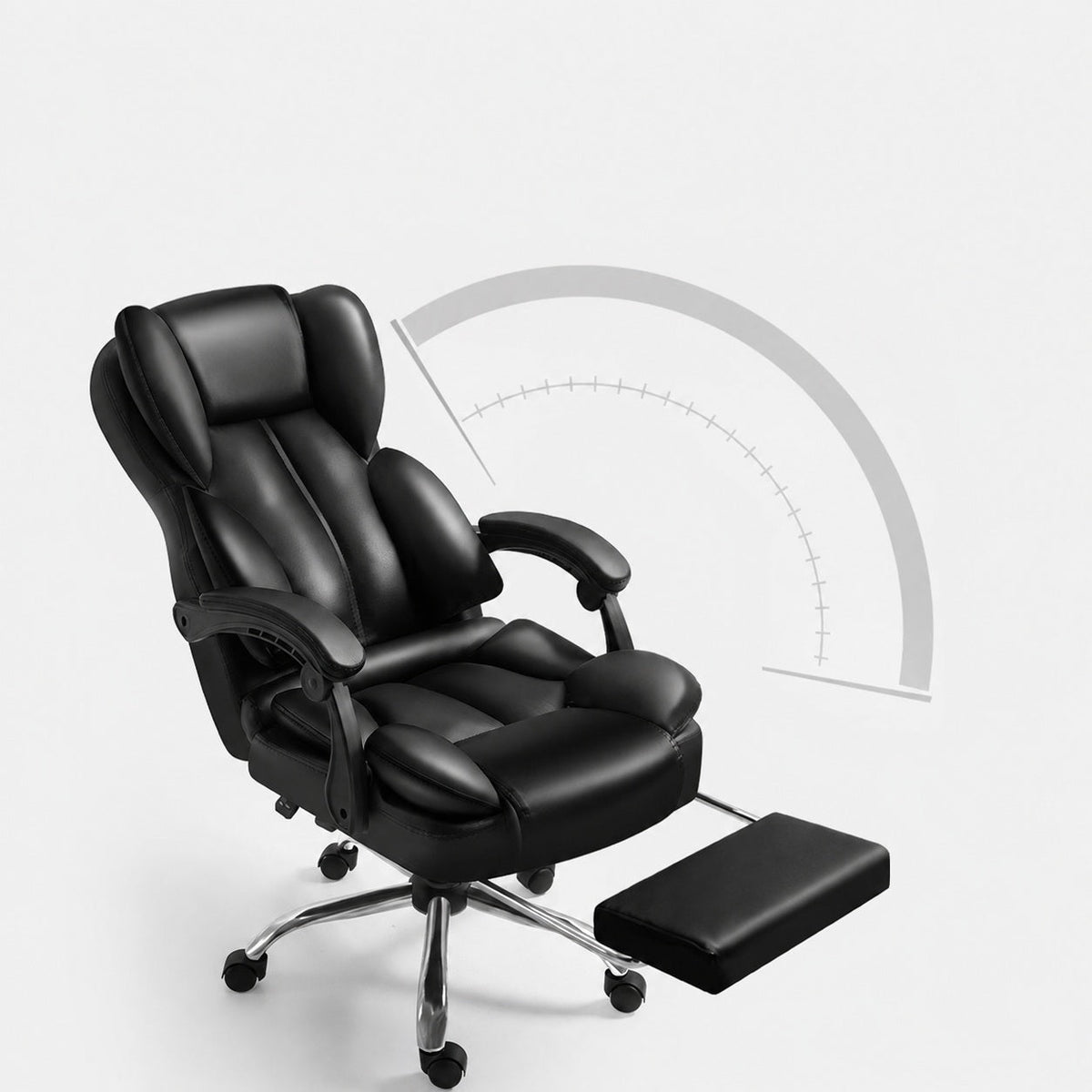 JY Reclining Massage Executive Chair with Footrest Executive Office Chair for Home Office Study Desk and Long Sitting Sessions