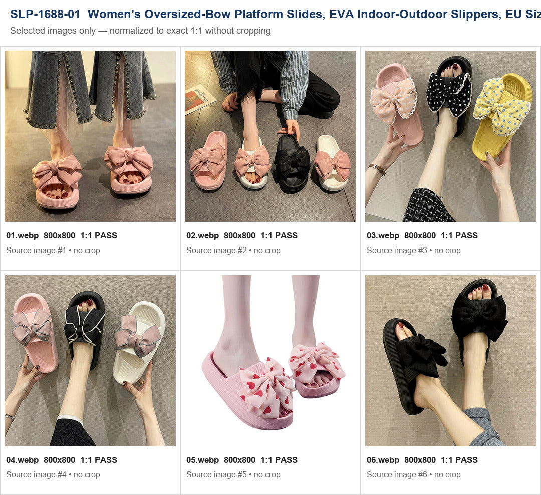 Women's Oversized-Bow Platform Slides, EVA Indoor-Outdoor Slippers, EU Sizes 36-45