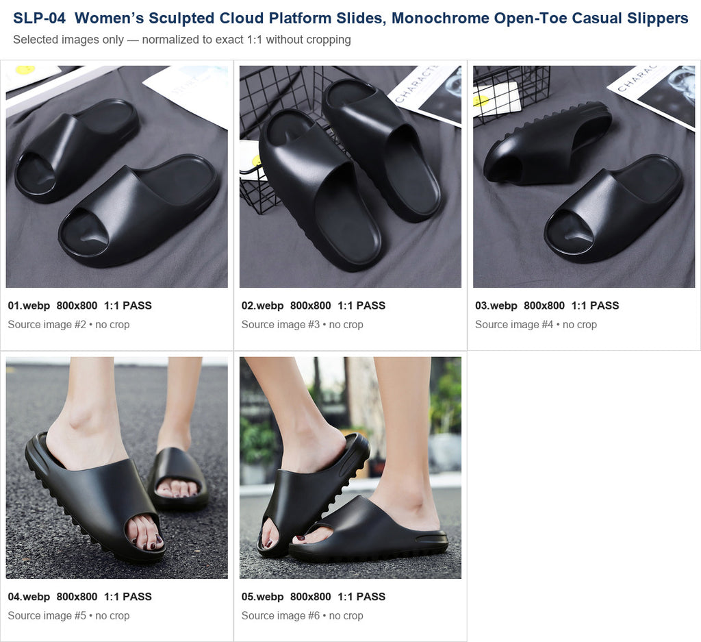 Sandal Platform Cloud Sculpted Wanita, Sandal Kasual Monokrom Ujung Terbuka