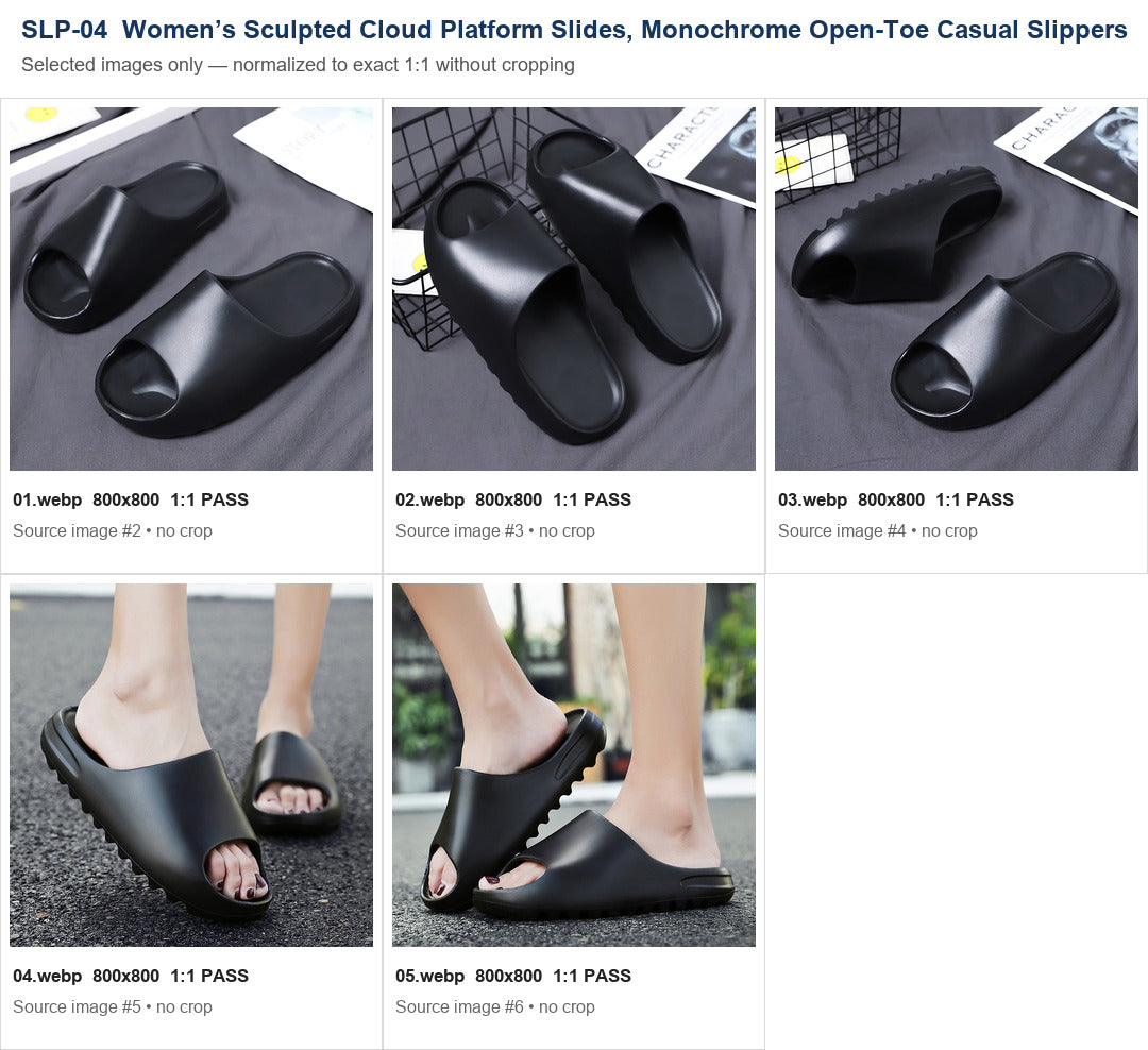 Sandal Platform Cloud Sculpted Wanita, Sandal Kasual Monokrom Ujung Terbuka