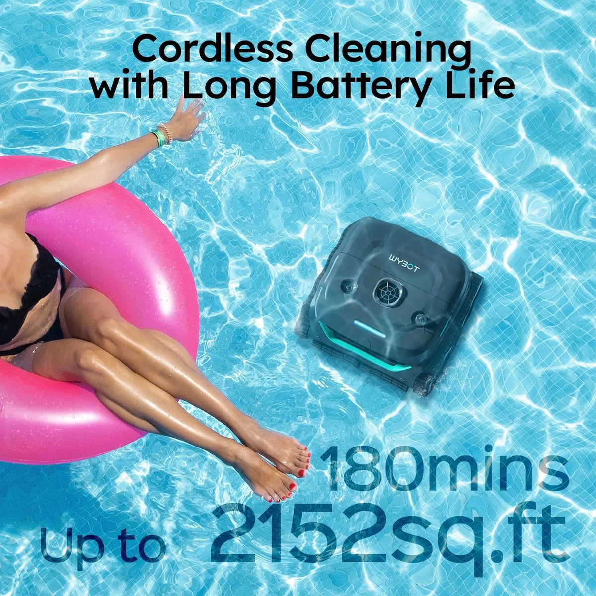 WYBOT C2 Robotic Pool Cleaner for Inground and Above Ground Home Swimming Pools for Daily Home Use
