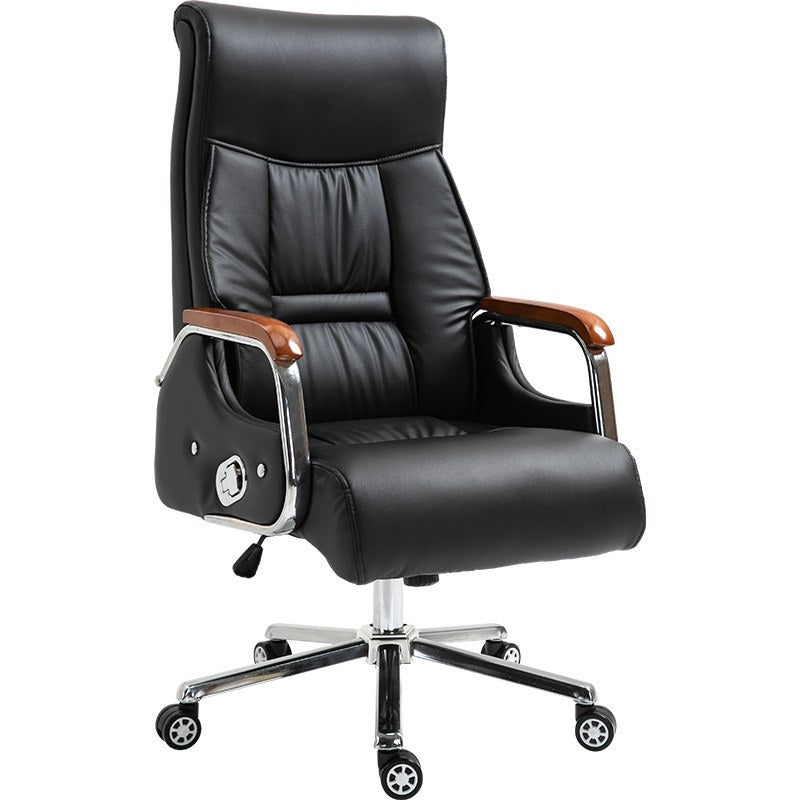 JY 902 Black PU Leather Executive Chair Executive Office Chair for Home Office Study Desk and Long Sitting Sessions