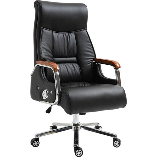 JY 902 Black PU Leather Executive Chair Executive Office Chair for Home Office Study Desk and Long Sitting Sessions