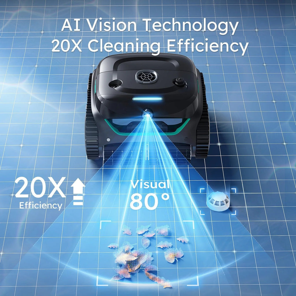 WYBOT C2 Vision Robotic Pool Cleaner Black for Inground and Above Ground Home Swimming Pools