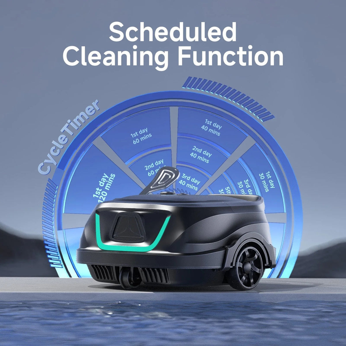 WYBOT A1 Robotic Pool Cleaner Black for Inground and Above Ground Home Swimming Pools
