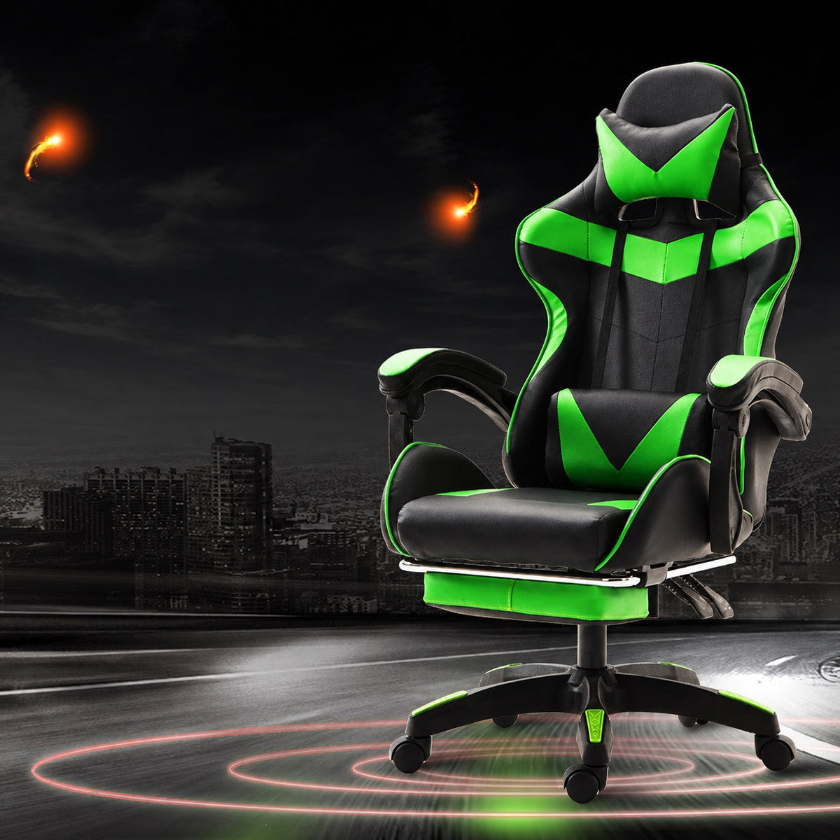 JY 1069 Footrest Reclining Gaming Chair for Home Office Study Desk and Long Sitting Sessions