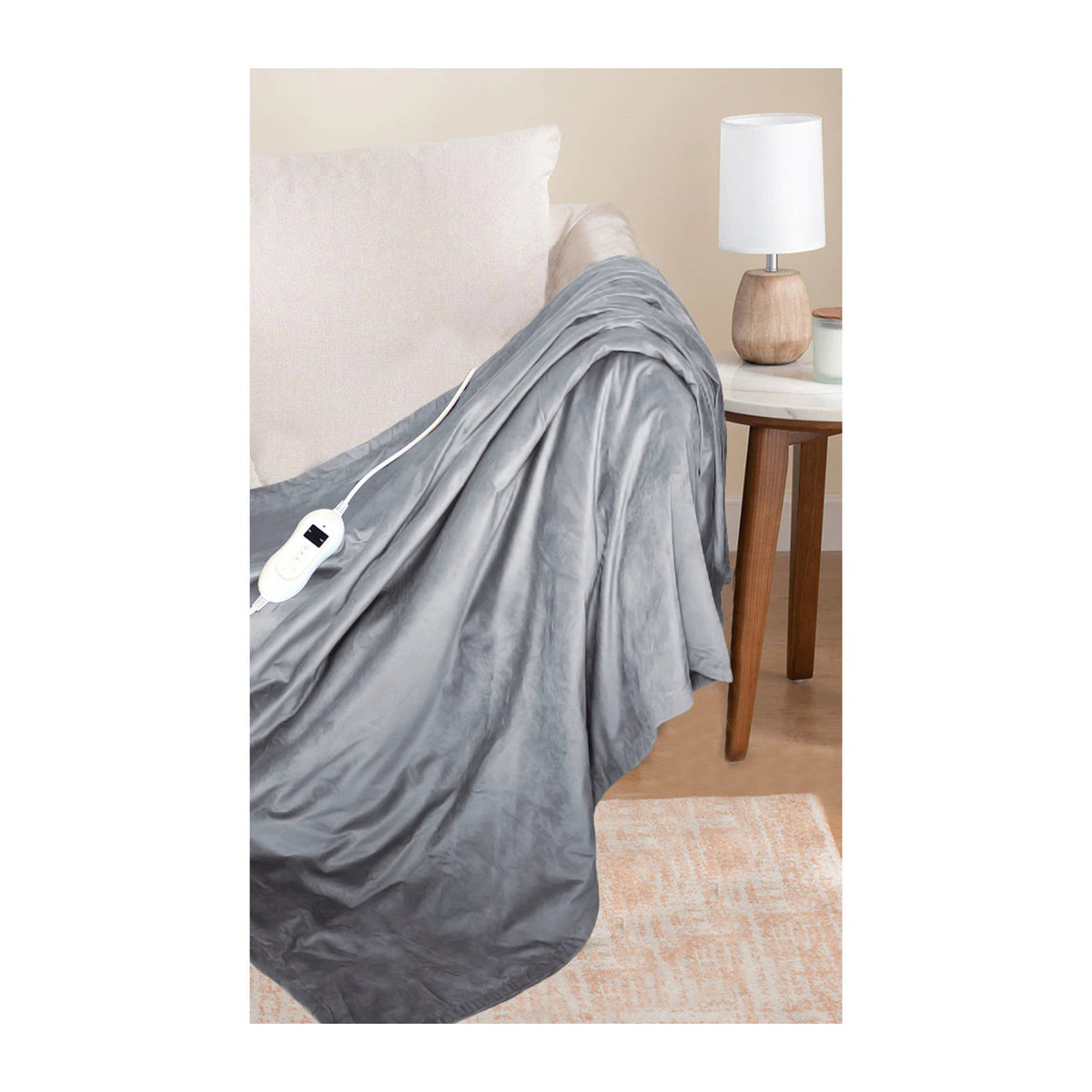 Wangfeng TBB002-S29 Electric Heated Throw Blanket with Temperature Controller for Winter Bedroom
