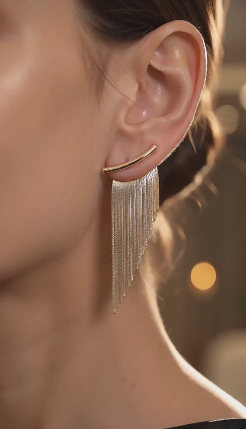 Video of tassel drop earrings by Yoshan